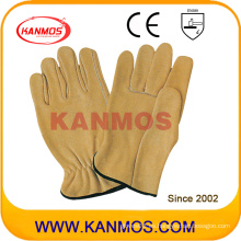 Industrial de seguridad de cuero de vaca de grano cuero conductor trabajo guantes (12204)